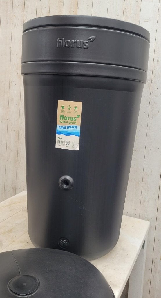 Regenton 200L zwart Florus, 150 liter of meer, Ophalen, Nieuw, Kunststof