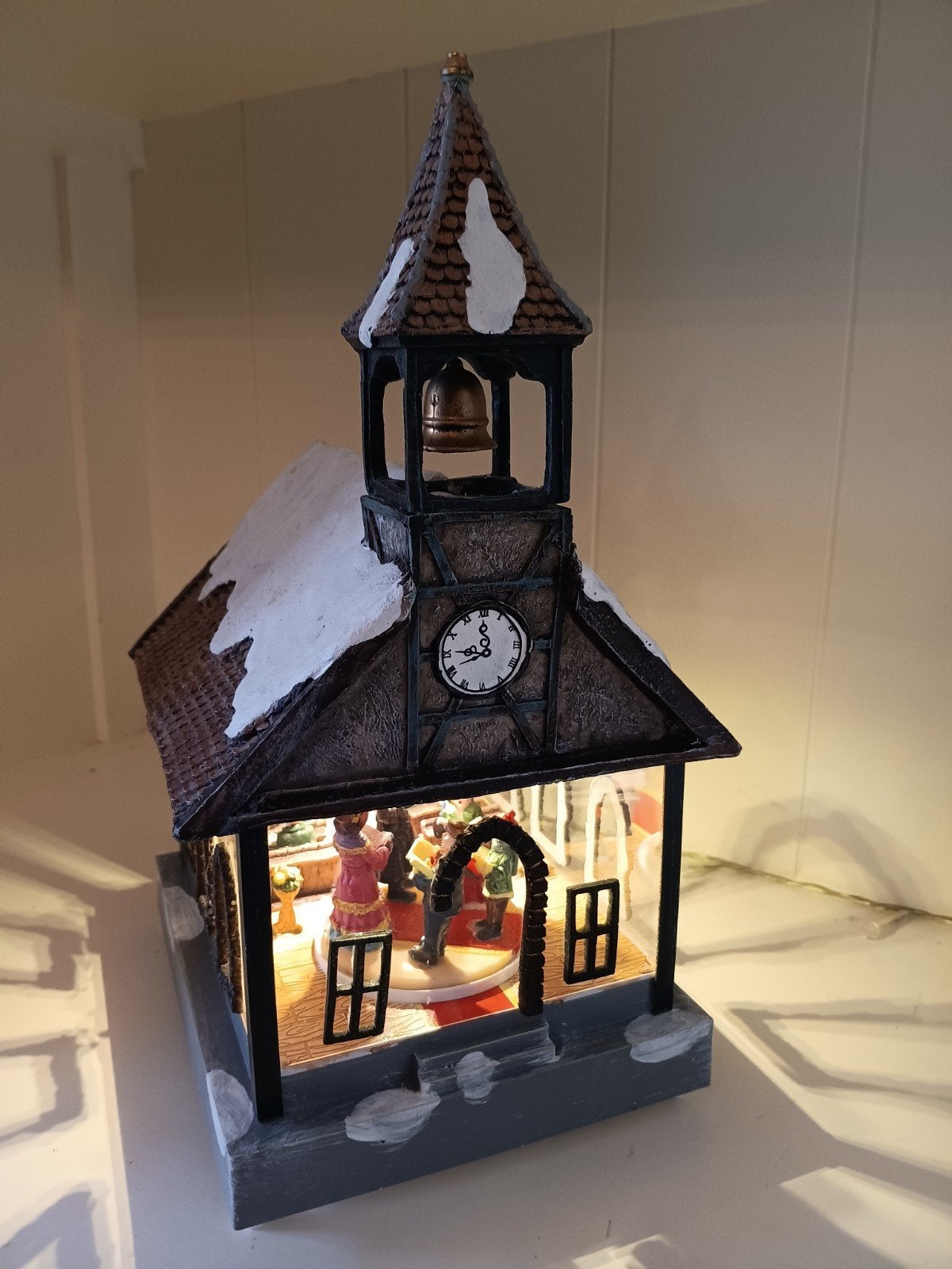 Kerk met kerstmuziek,licht,beweging, Ophalen of Verzenden, Gebruikt