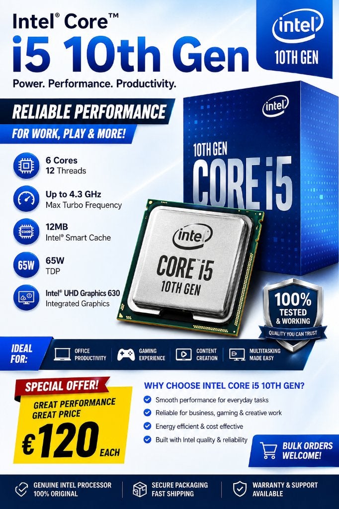 Intel Core i5 10th Gen PROCESSOR, INTEL, Ophalen of Verzenden, Zo goed als nieuw, INTEL