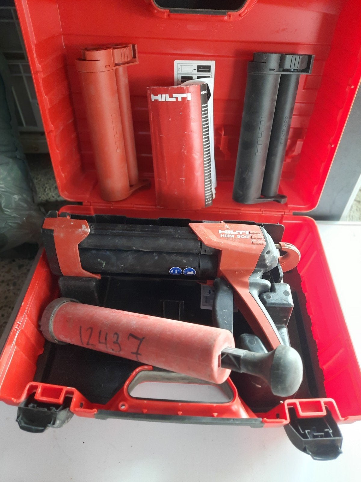 Hilti hdm 500 2 componenten kit spuit compleet, Ophalen of Verzenden, Gebruikt