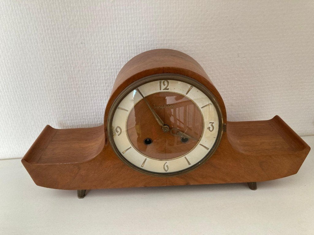 pendule klok Junghans, Ophalen of Verzenden, Gebruikt, Analoog, Staande klok