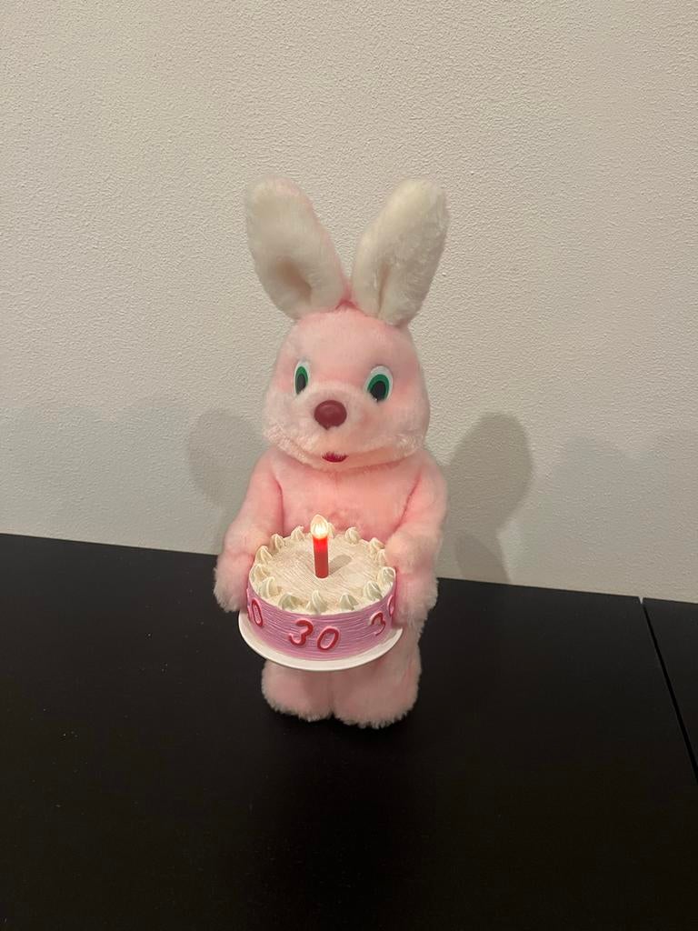 Duracell Konijn Roze met Verjaardagstaart - Zeldzaam!, Kinderen en Baby's, Ophalen of Verzenden, Zo goed als nieuw, Jongen of Meisje