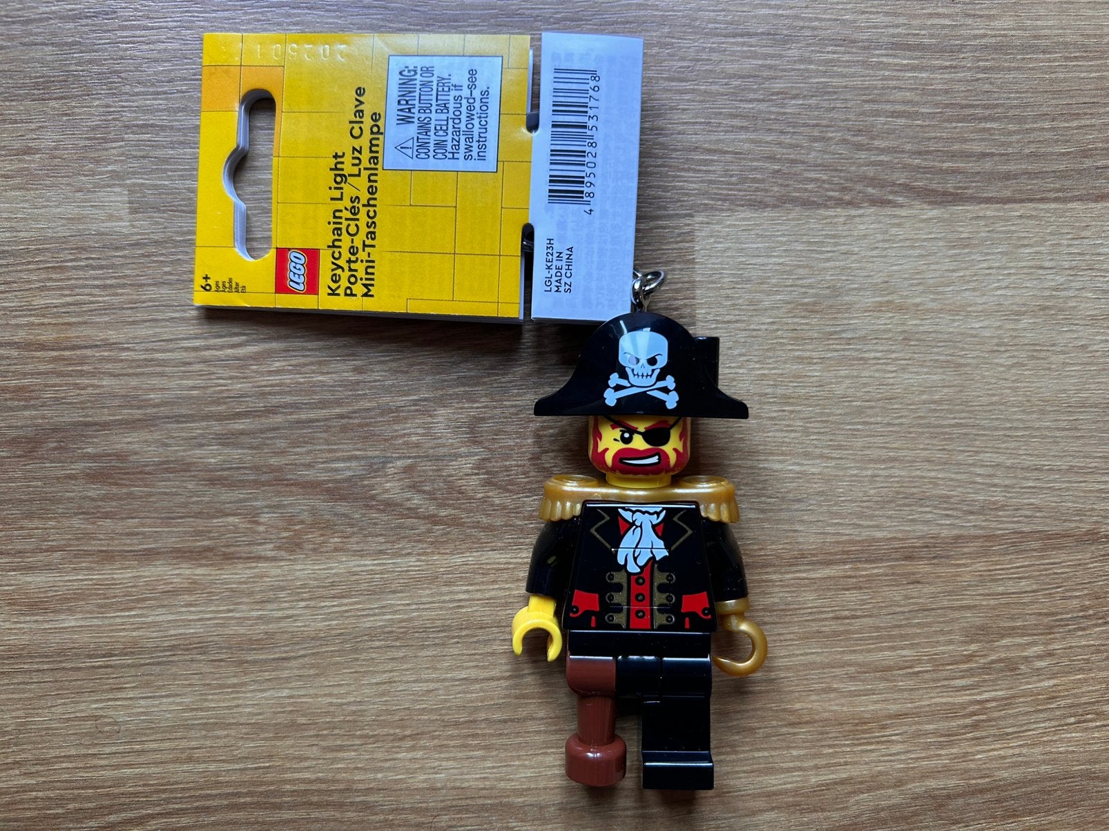 🆕 “NIEUW” LEGO 852544 LED Sleutelhanger Kapitein Brickbeard, Ophalen, Lego, Nieuw, Pirates