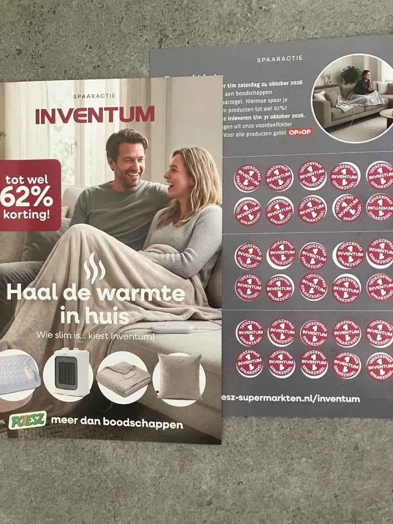 7 volle Spaarkaarten Inventum,aktie Poiesz, Plus, Ophalen of Verzenden