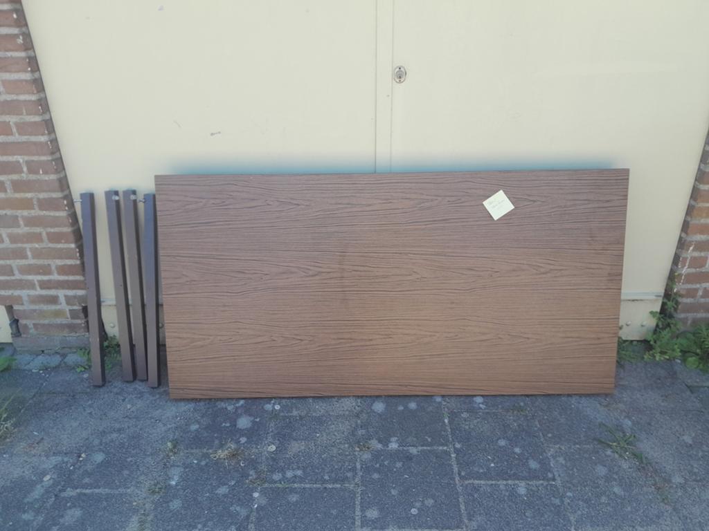 Tafel stevige tafel met stroompunt goede kwaliteit 160x80, Ophalen, Rechthoekig, 50 tot 100 cm