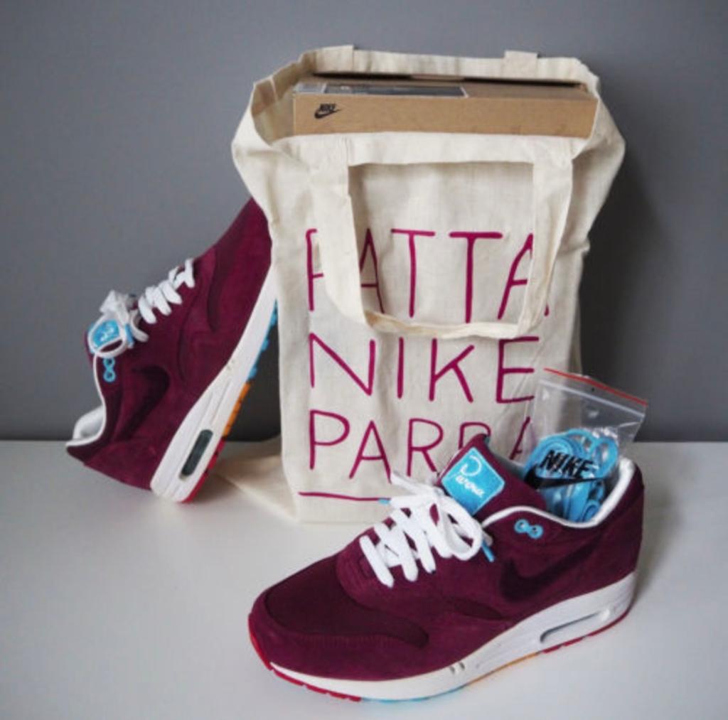 Nike Air Max 1 Patta x Parra 'Cherrywood' sneakers, Ophalen of Verzenden, Zo goed als nieuw, Overige kleuren, Sneakers of Gympen