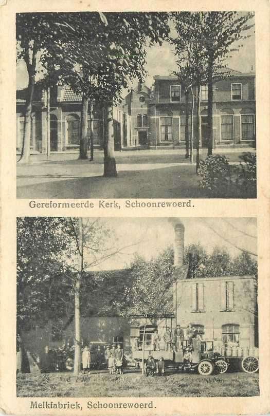 380-668-021 Schoonrewoerd Geref Kerk , Melkfabriek, Verzamelen, Verzenden, Voor 1920, Utrecht