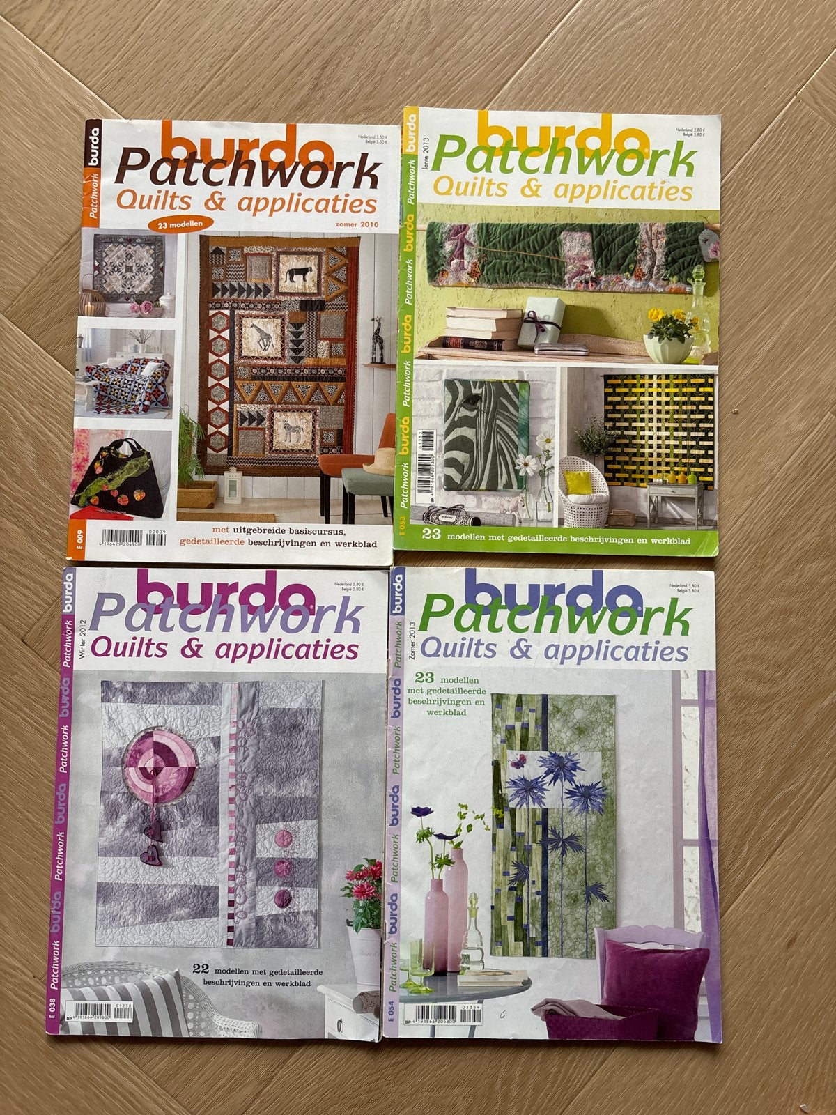 Burda Patchwork Quilts & Applicaties - 4 tijdschriften, Ophalen of Verzenden, Gelezen, Overige typen