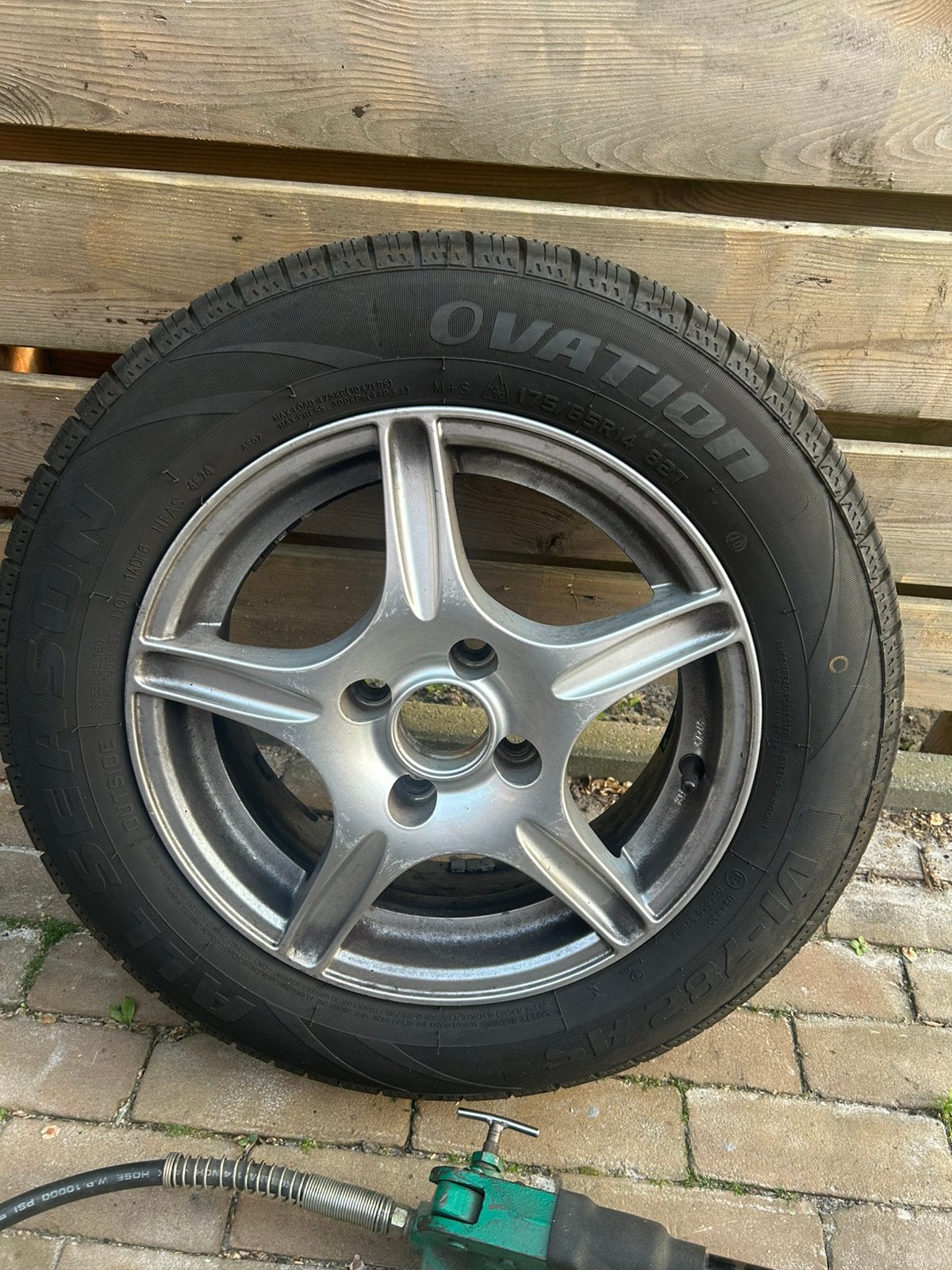 4 velgen met goede banden 4x100 14 inch, Ophalen