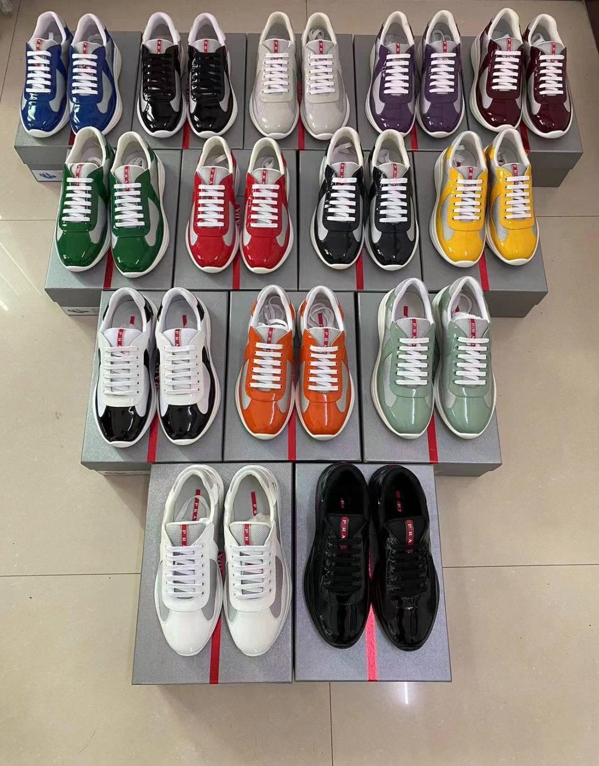 Prada American Cup Schoenen, Maten 36 T/M 46 Beschikbaar!, Ophalen of Verzenden, Nieuw, Overige kleuren, Sneakers of Gympen