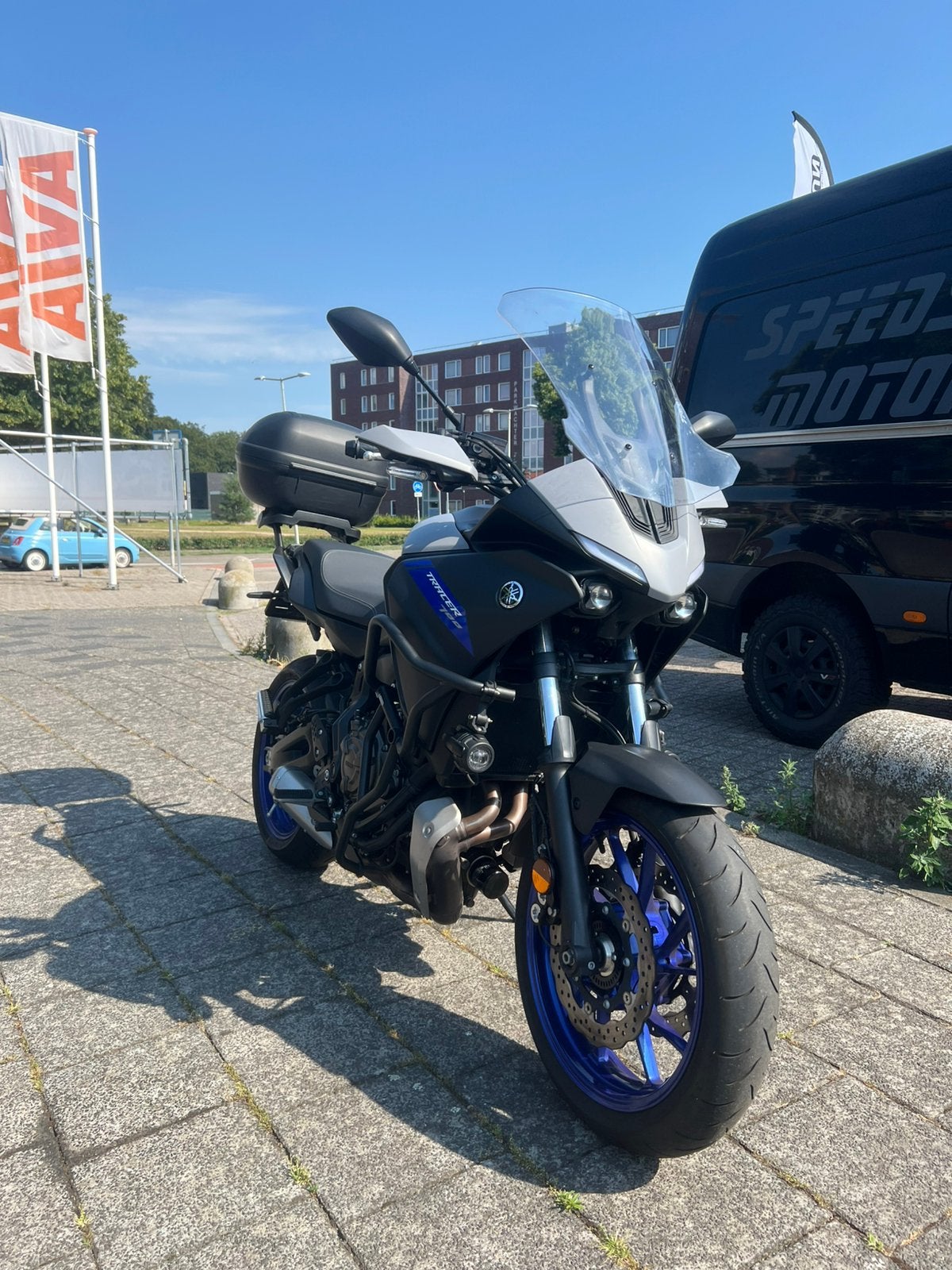 Yamaha Tracer 7 A2 - Valbeugels, Verstralers en Topkoffer, Gebruikt, Particulier, Toermotor, Minimaal motorrijbewijs A2