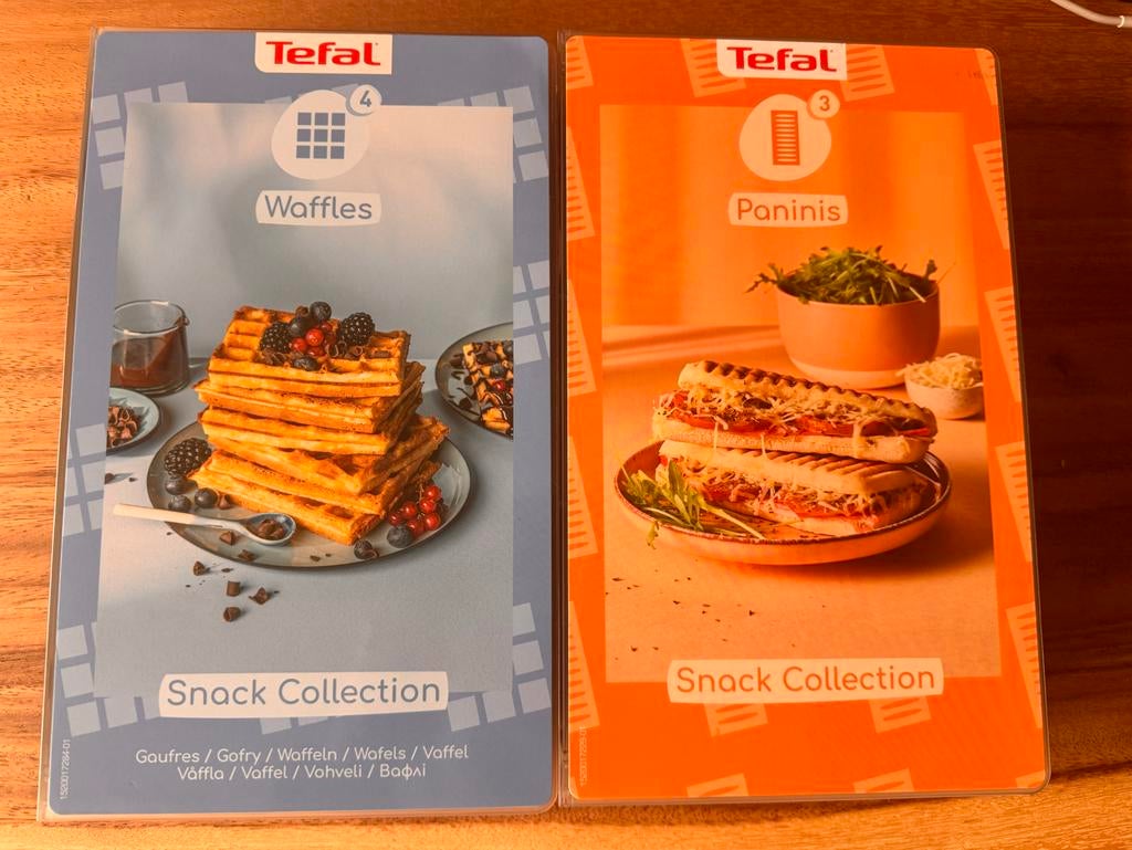 Tefal Snackpan platen: wafels en panini's (nieuw), Overige typen, Nieuw, Ophalen of Verzenden, Zwart