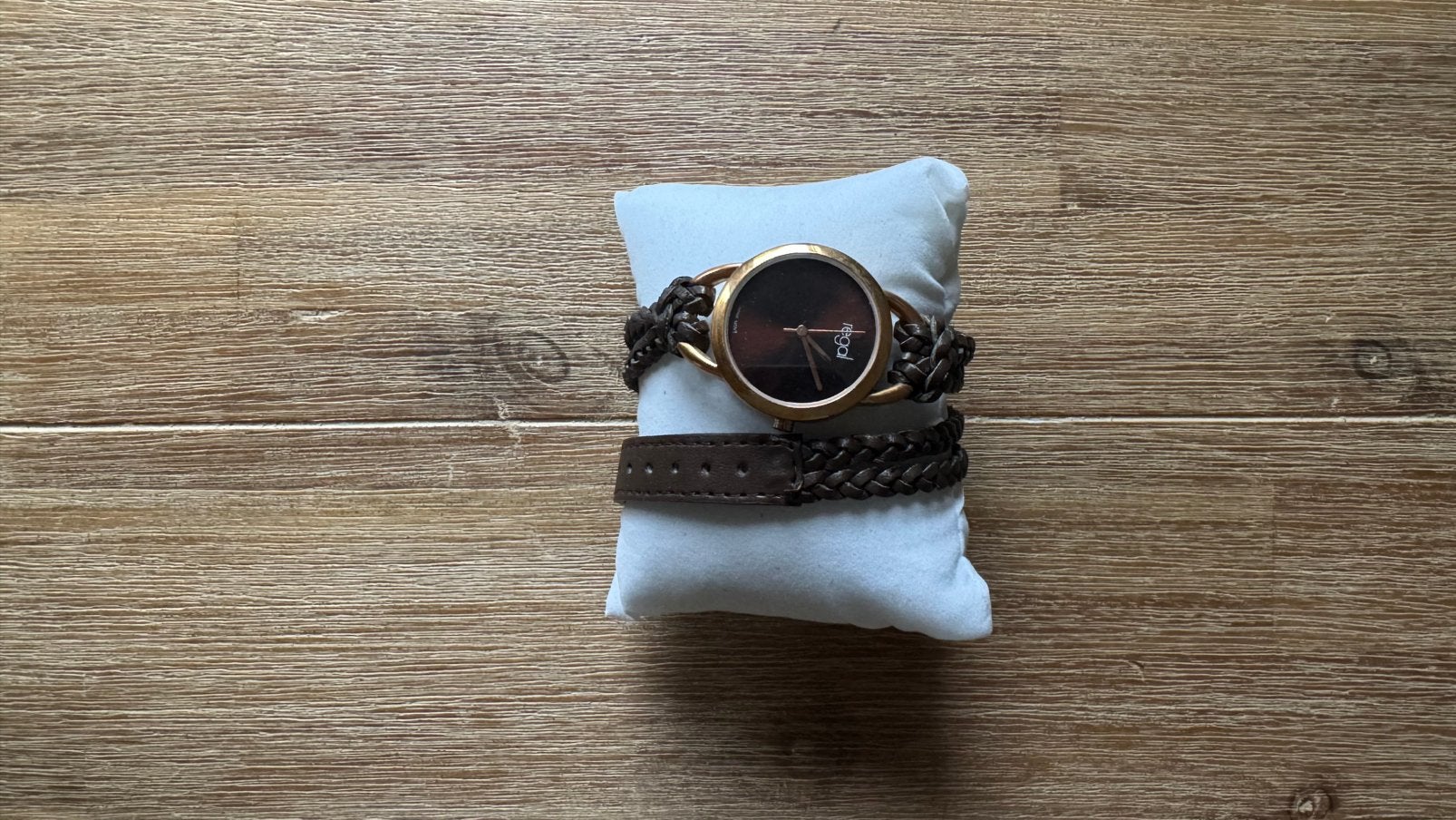 Regal Horloge met Bruine Wikkelband, Overige merken, Kunststof, Leer, Polshorloge