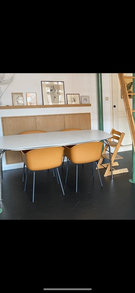 Witte eettafel, Ophalen, Kunststof, Gebruikt, 50 tot 100 cm