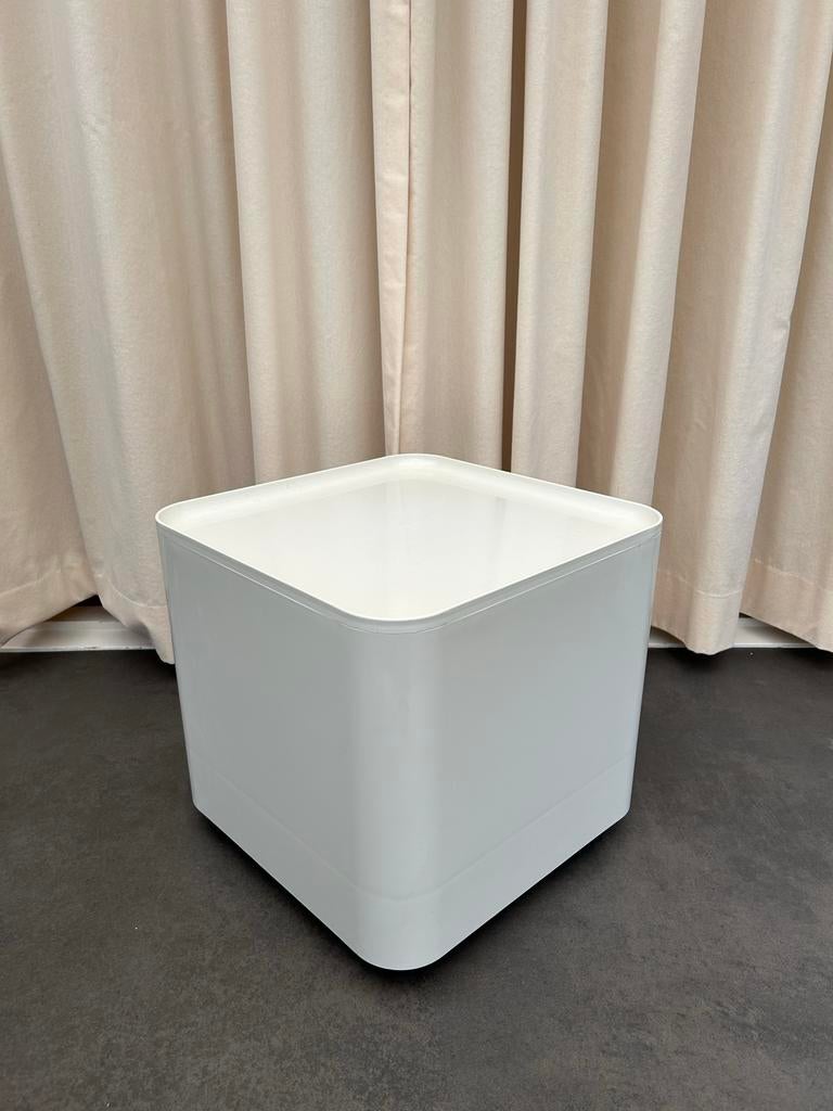 Space Age trolley Bijzettafel met Minibar, Ophalen, Minder dan 45 cm, Gebruikt, Vierkant
