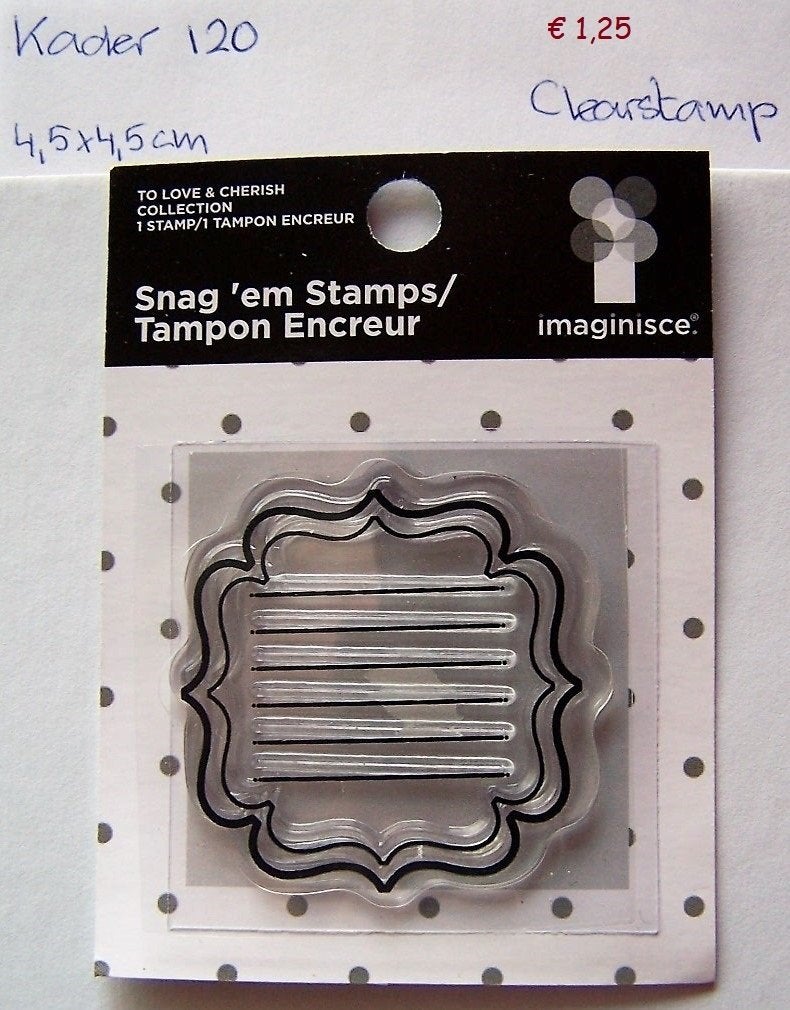 Kader 120 Clearstamp, Hobby en Vrije tijd, Stempelen, Ophalen of Verzenden, Gebruikt, Clearstamp