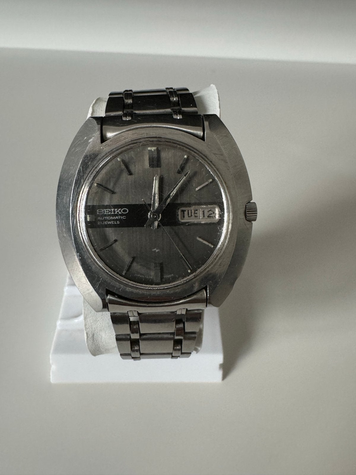 Vintage Seiko 5 Automatic 21 Jewels Herenhorloge, Ophalen of Verzenden, Gebruikt