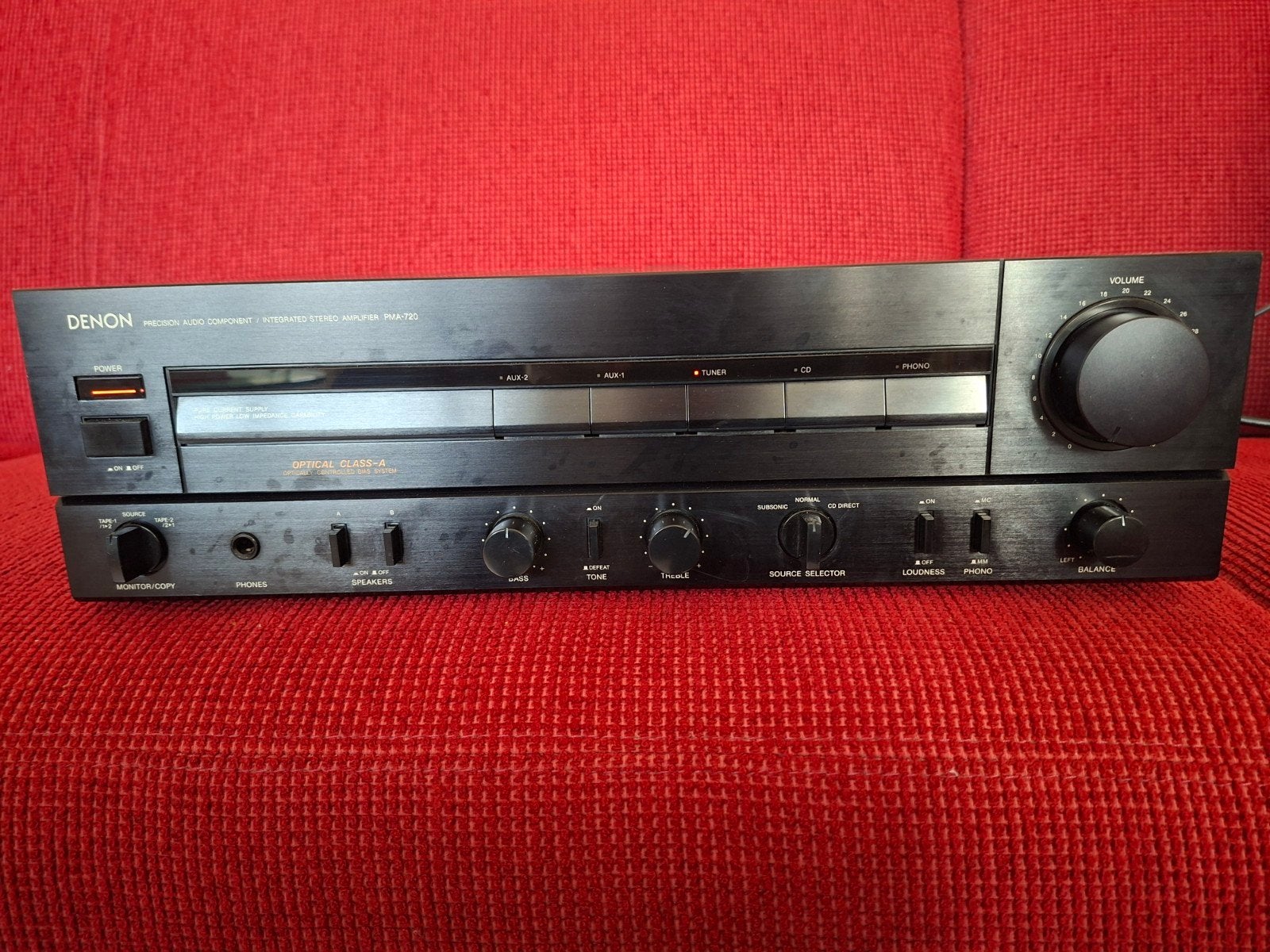 Denon PMA 720 versterker ringkerntrafo MM en MC Phono ingang, Ophalen, Denon, Zo goed als nieuw, 120 watt of meer