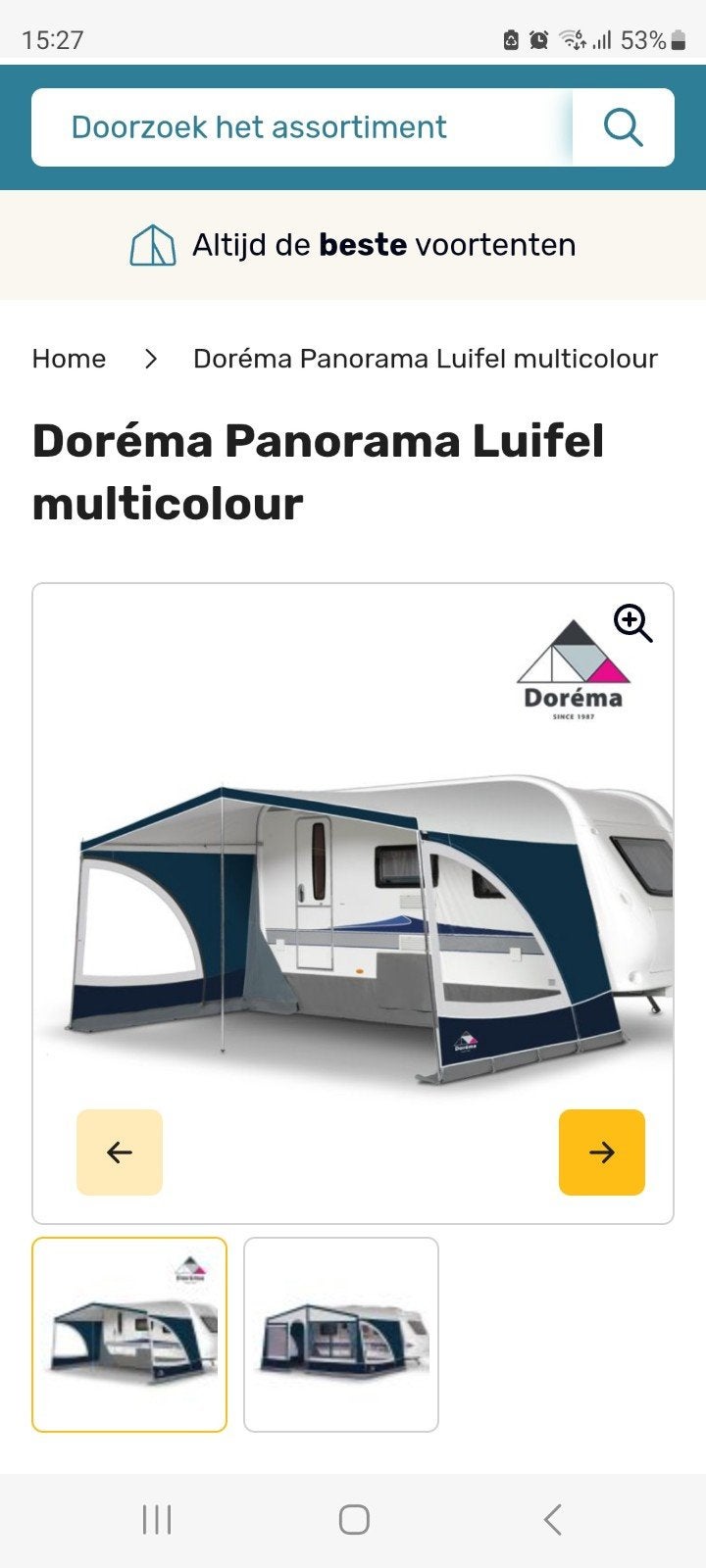 Dorema panorama luifel maat 11, Ophalen, Gebruikt