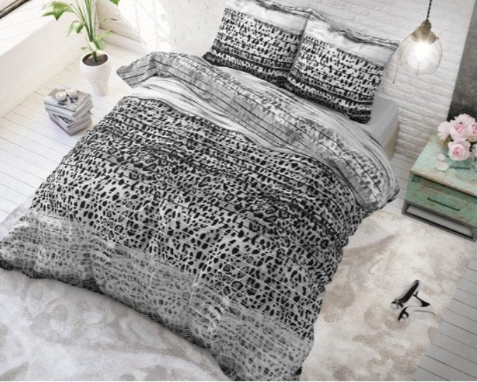 lits jumeaux panterprint dekbedovertrek merk Sleeptime NIEUW, Overige kleuren, Verzenden, Dekbedovertrek, Nieuw