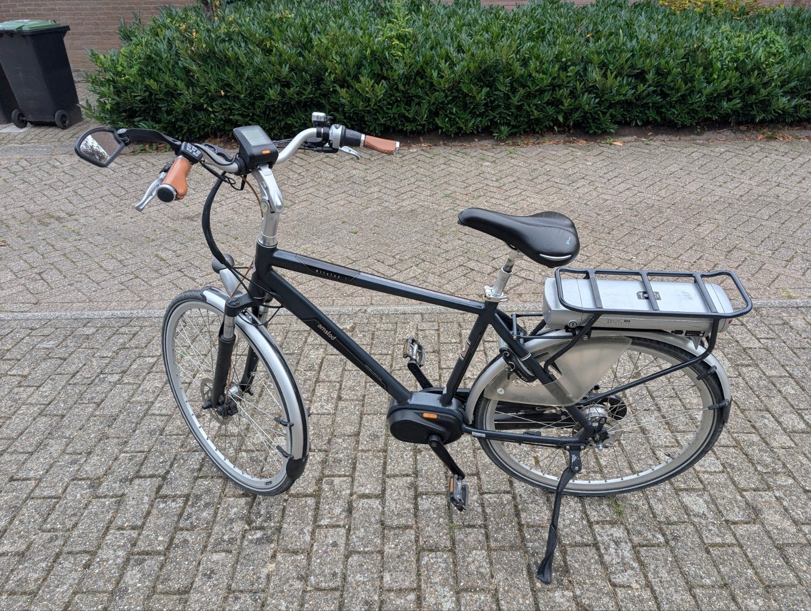 Amslod Hilston elektrische herenfiets met Bafang middenmotor, Gebruikt, 50 km per accu of meer, 55 tot 59 cm, Ophalen