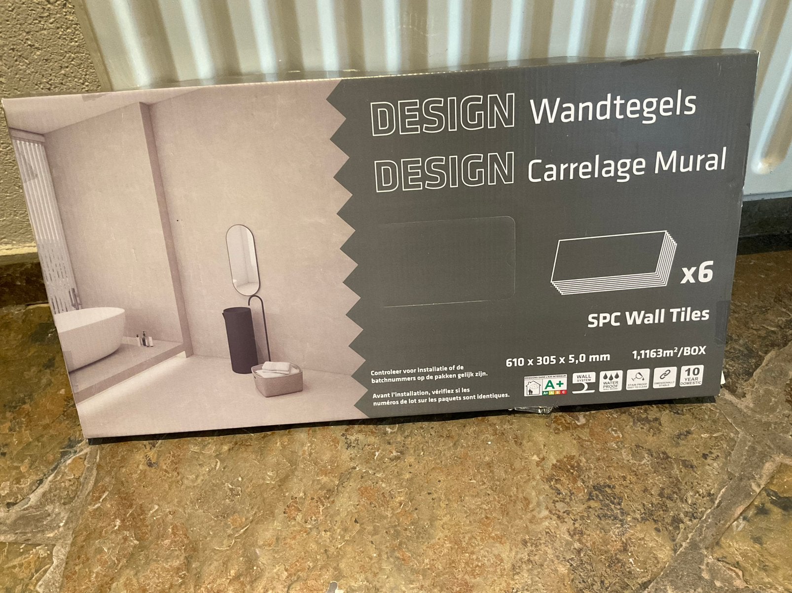 Kunststof wandtegels Allora 30,5x61 cm marmer beige 1 pak, Doe-het-zelf en Verbouw, Wandtegels, Nieuw, Ophalen of Verzenden, Minder dan 5 m²