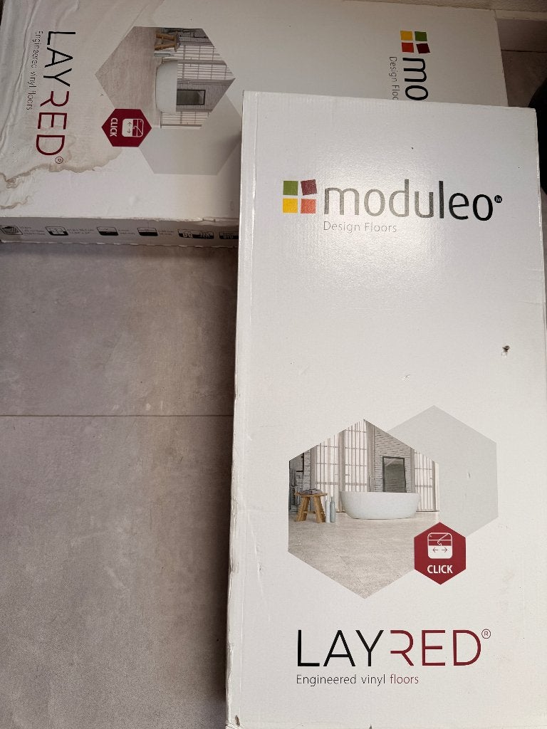 Monduleo Lay Red PVC Laminaat/ Let op vloer ligt in Drachten, Ophalen, Zie foto's, Zo goed als nieuw, 25 tot 50 m²