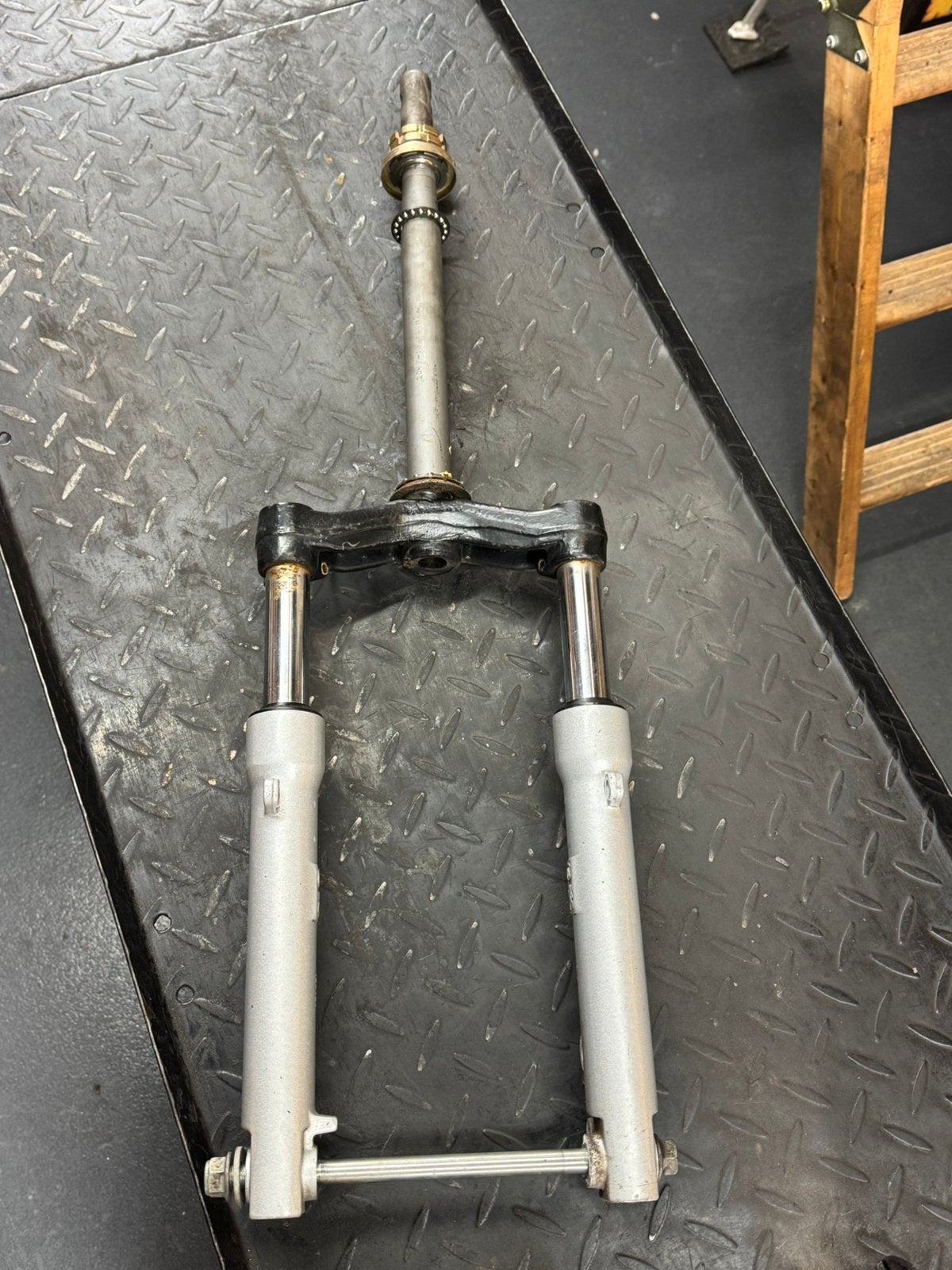 Peugeot Kisbee voorvork compleet., Frame, Gebruikt, ., Ophalen of Verzenden