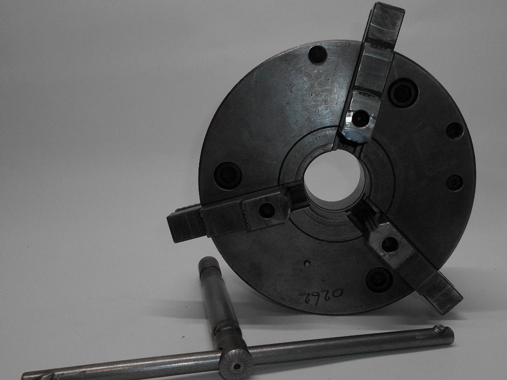 Zelf centrerende 3 klauw, rond 254 mm, Forkardt, Bajonet D6, Ophalen, Gebruikt, Onderdeel
