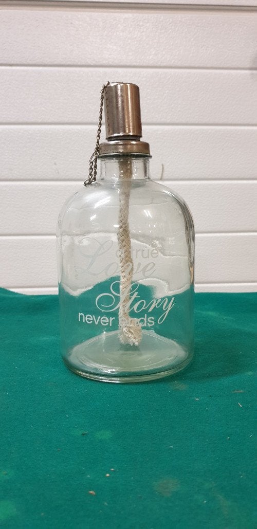 Olielamp fles glas, Ophalen of Verzenden, 'T Olde Gre-j, Info@toldegrej.nl, Endepoelstraat 20f Didam