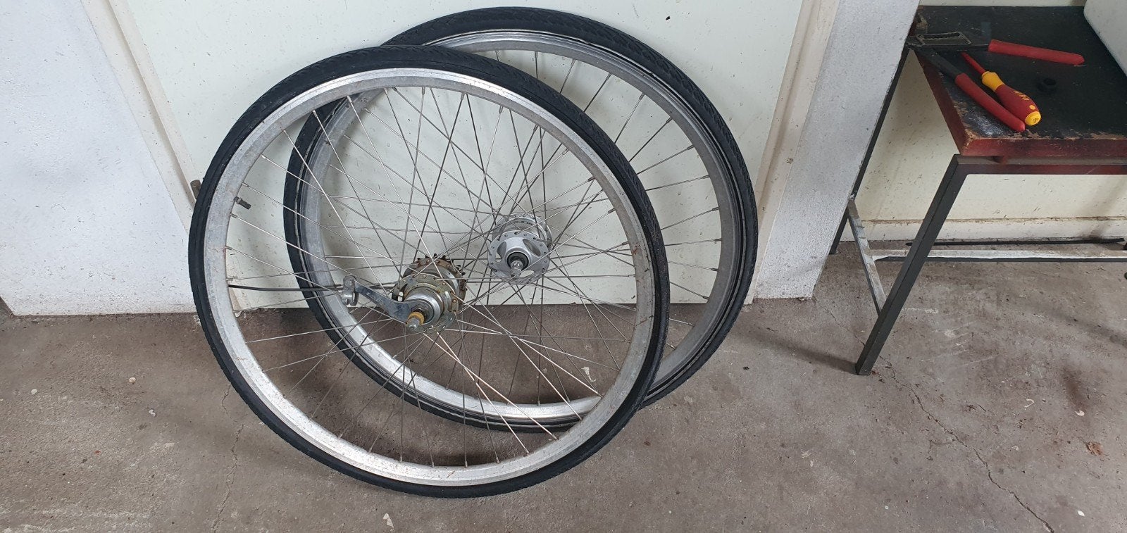 Fietswielen met Shimano nexus 7 tetugtraprem, Fietsen en Brommers, Gebruikt, Toerfiets, Aluminium, Shimano, Schürmann