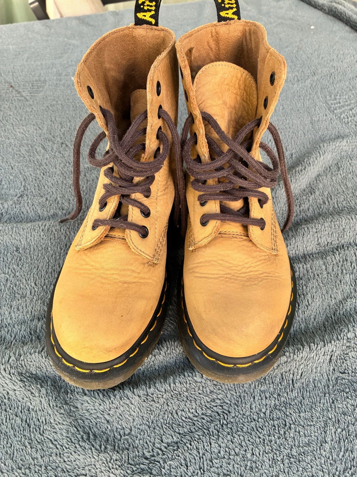 Dr. Martens Airwair Pascal Virginia Leer Laarzen - Maat 36, Kleding | Dames, Schoenen, Ophalen of Verzenden, Gedragen, Beige, Lage of Enkellaarzen