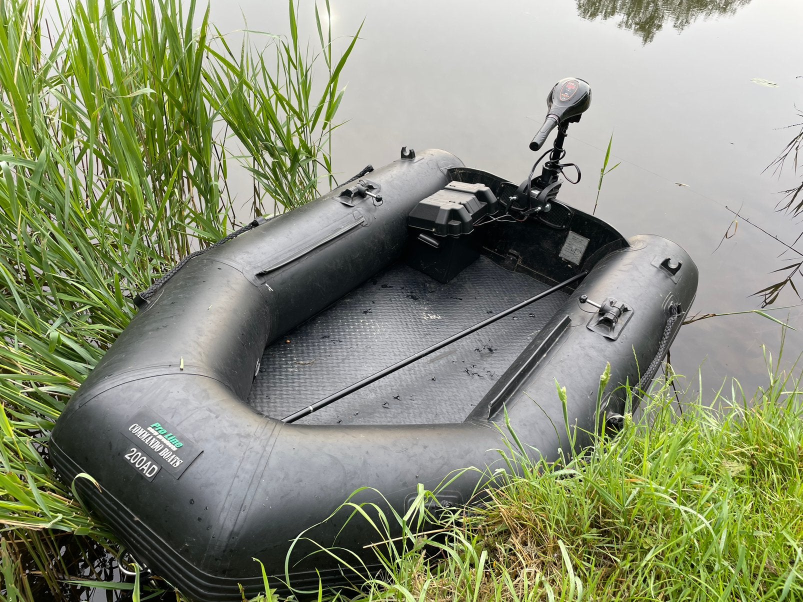 Proline 2.00m airdeck karperboot met Fox 55lbs electromotor, Ophalen, Gebruikt, Overige typen
