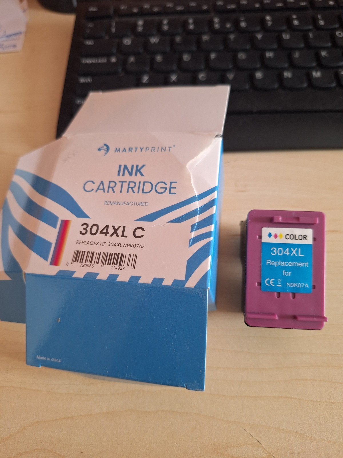 Martyprint 304XL C Kleureninktcartridge voor HP, Ophalen of Verzenden, Nieuw, Cartridge, Martyprint