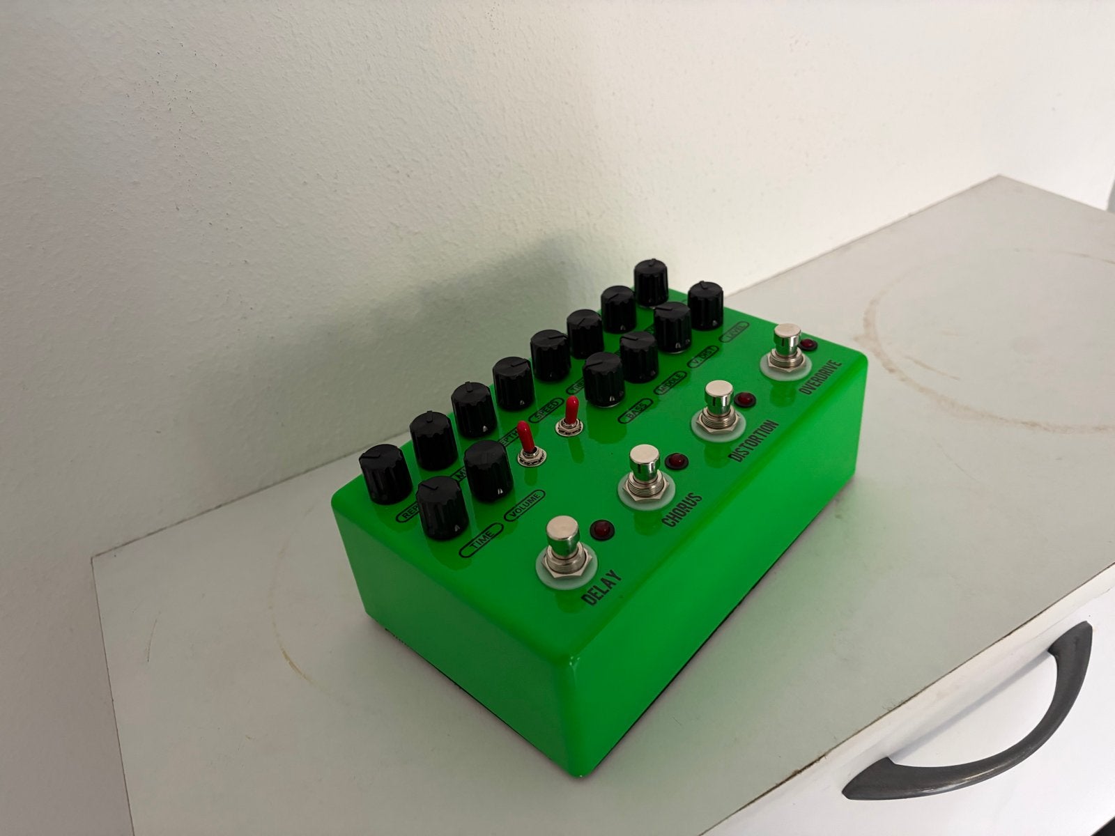 Jery Pedals 4-in-1 Multi-effect Pedaal (Overdrive, Distortio, Muziek en Instrumenten, Ophalen of Verzenden, Zo goed als nieuw