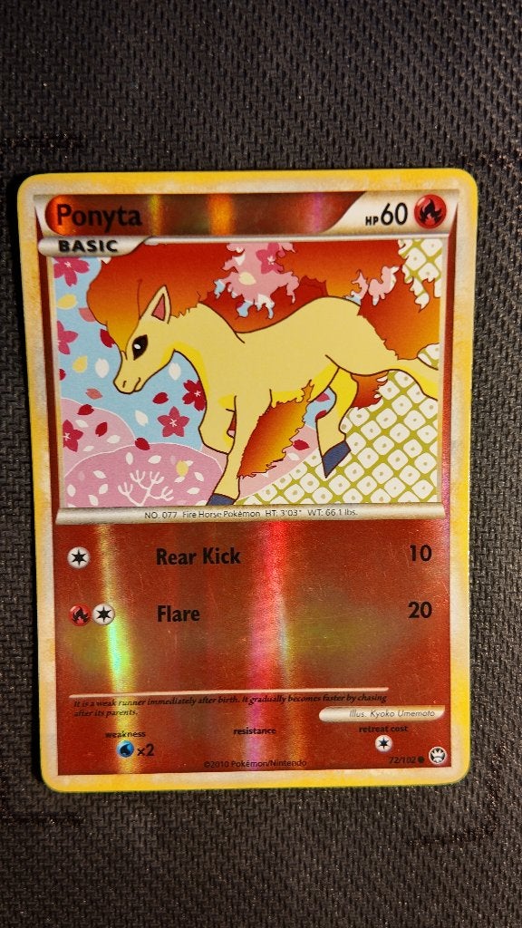 Ponyta 72 HS—Triumphant | Pokemon kaart, Ophalen, Losse kaart, Foil