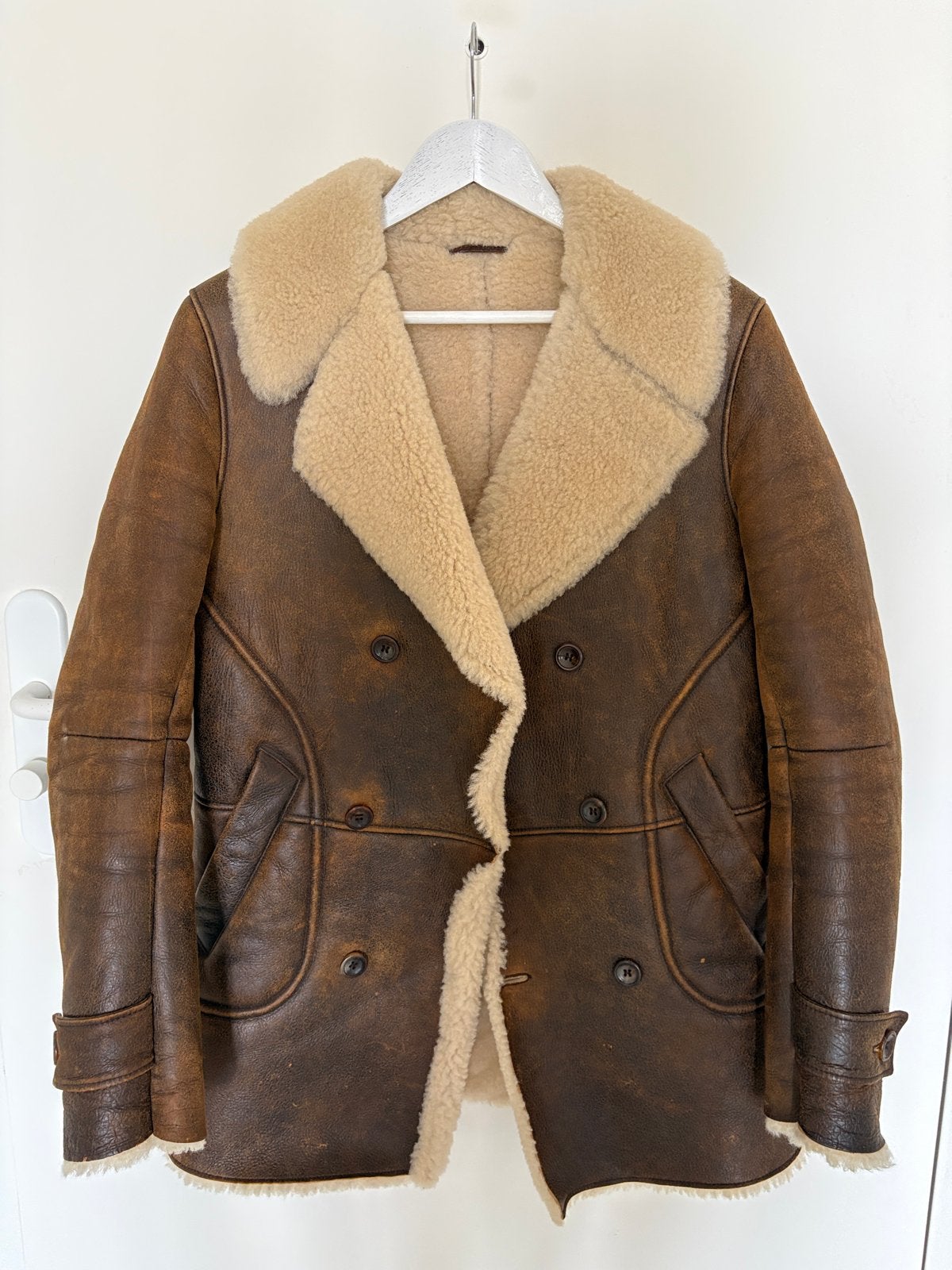 Balmain Shearling Lammy Jas - Maat 48 - Zo goed als nieuw, Ophalen of Verzenden, Zo goed als nieuw, Maat 48/50 (M), Bruin