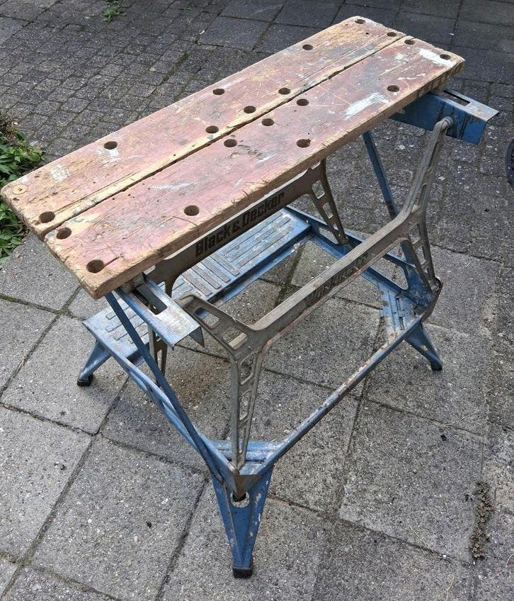Workmate werkbank - inklapbaar met bankschroef, Doe-het-zelf en Verbouw, Ophalen, Gebruikt, 70 tot 120 cm, Bankschroef