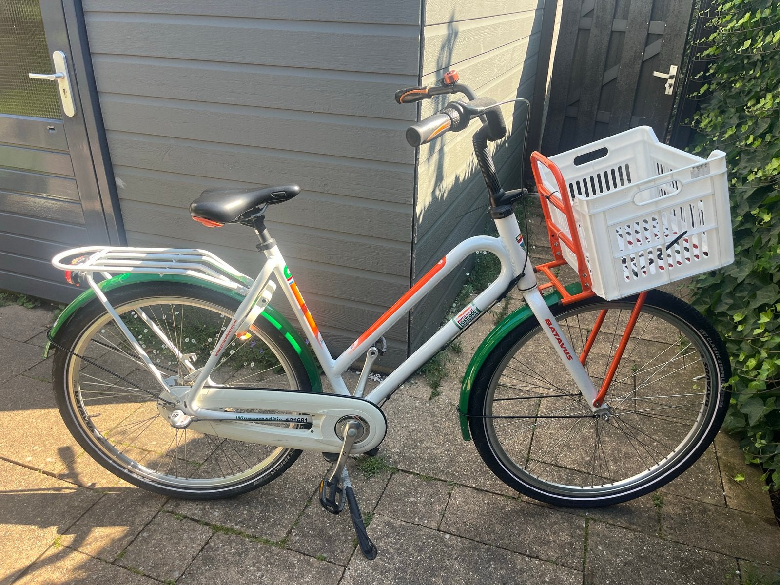 Postcode Loterij Batavus fiets met krat, Fietsen en Brommers, Fietsen | Dames | Damesfietsen, Ophalen, Terugtraprem, Versnellingen