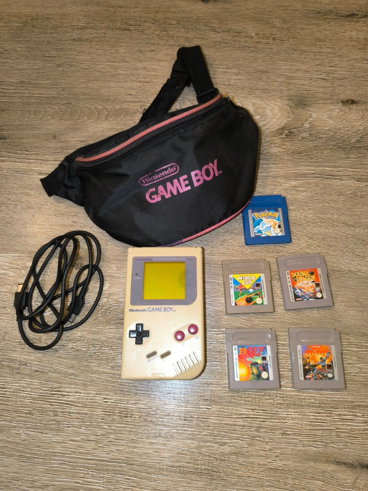 Nintendo Game Boy Classic met 5 spellen en tasje, Spelcomputers en Games, Gebruikt, 1 speler, Ophalen of Verzenden, Role Playing Game (Rpg)
