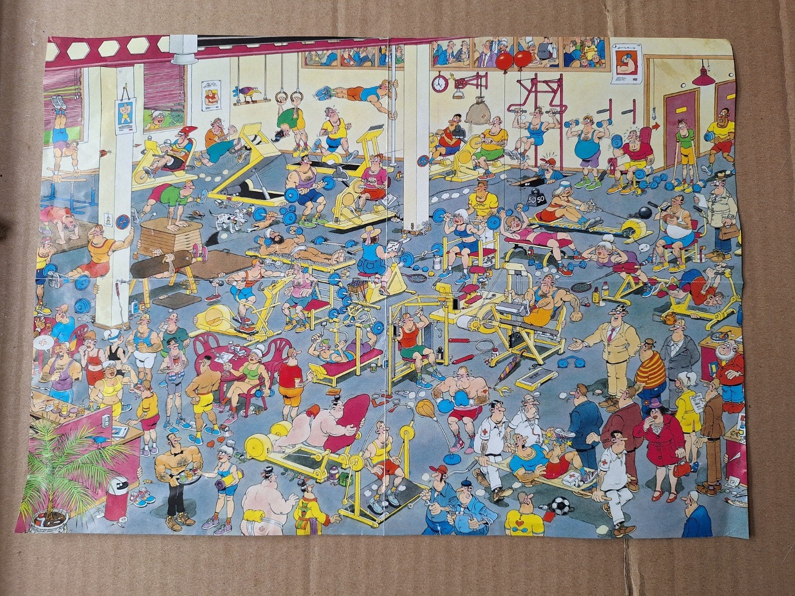 Jan van Haasteren puzzel - At the Gym - 950 stukjes, Ophalen, 500 t/m 1500 stukjes, Gebruikt, Legpuzzel