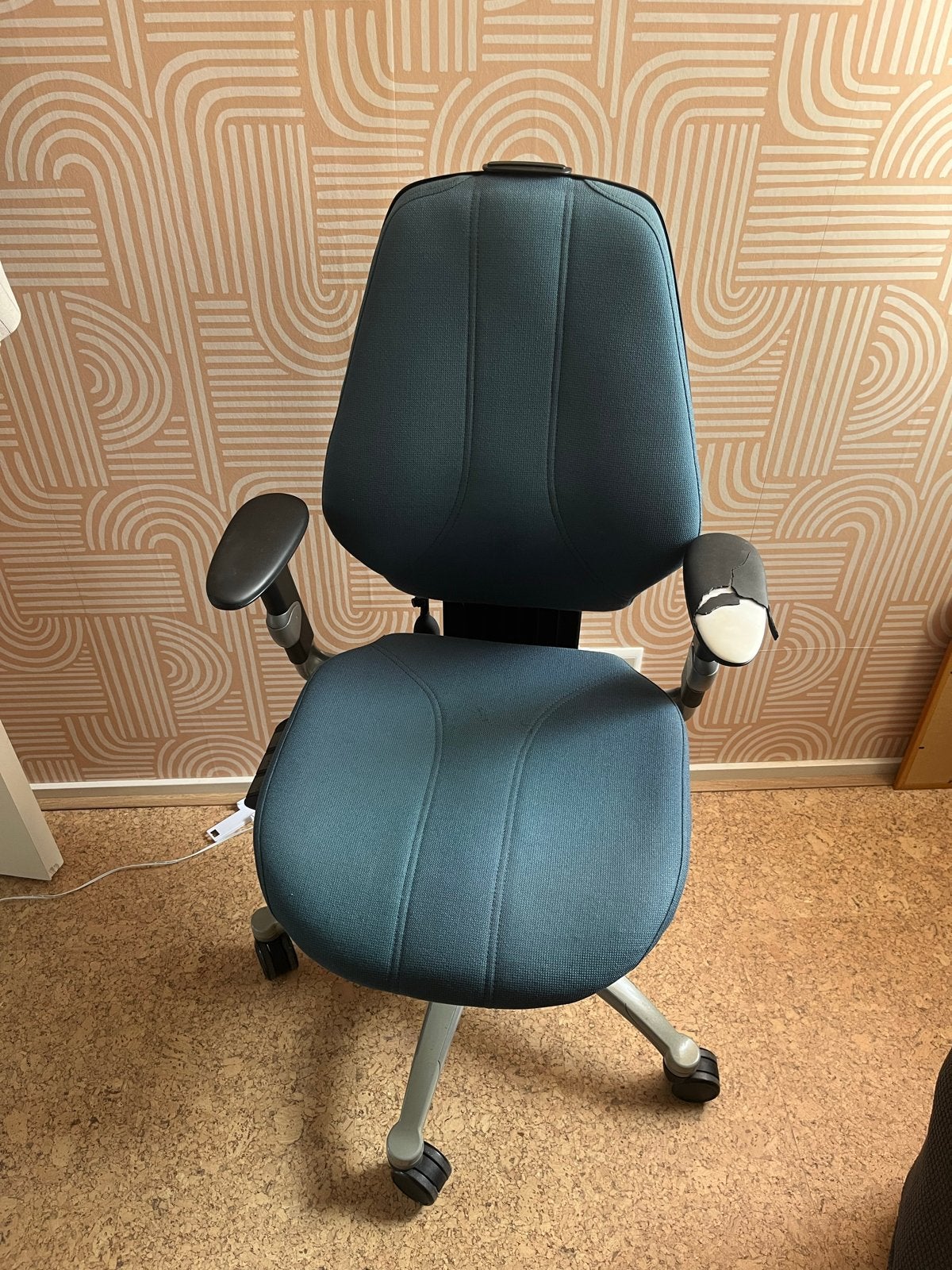 Gratis RH Logic 300 Bureaustoel - Ergonomisch en Comfortabel, Huis en Inrichting, Ophalen, Gebruikt, Blauw, Bureaustoel