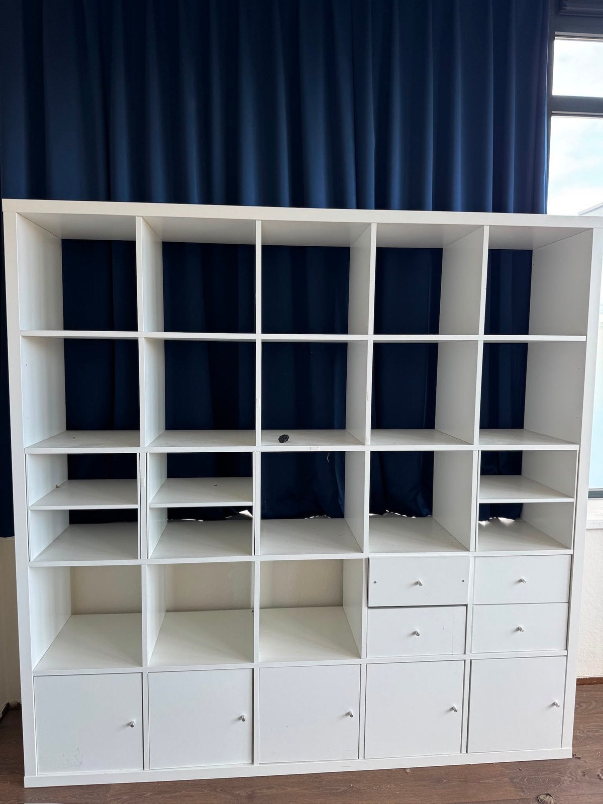 Zsm ophalen! KALLAX vakkenkast 5x5, Huis en Inrichting, Kasten | Wandmeubels, Ophalen, Overige materialen, Gebruikt, Met deur(en)