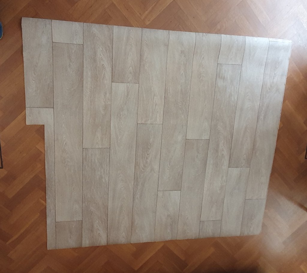 coupon vinyl vloer, Huis en Inrichting, Stoffering | Vloerbedekking, Ophalen, Grijs, Nieuw, Minder dan 5 m²