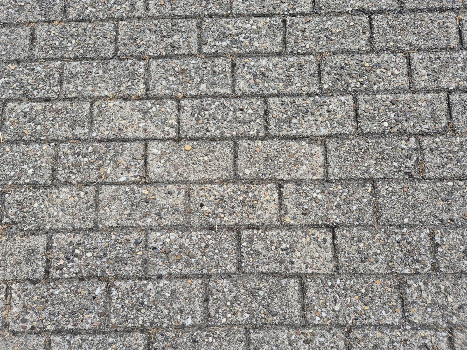 Gratis 35m2 grijze betonklinkers, eruit halen voor 18 juli, Ophalen, Gebruikt, Klinkers, 10 m² of meer