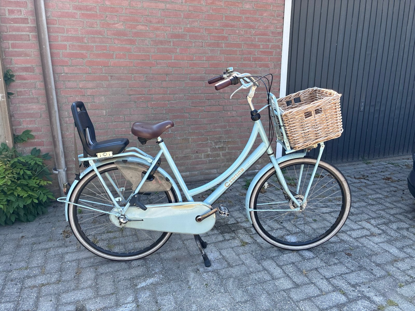 Cortina Damesfiets Moederfiets - Gebruikt maar fietst fijn, Mandje, Gebruikt, Velgrem, 1 zitje