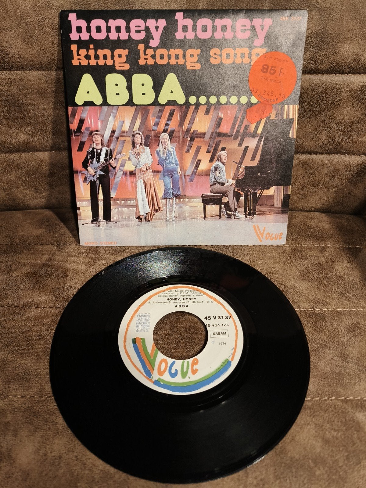 ABBA - Honey Honey / King Kong Song (Vinyl Single), Gebruikt, Originele persing, 7 inch, Ophalen of Verzenden