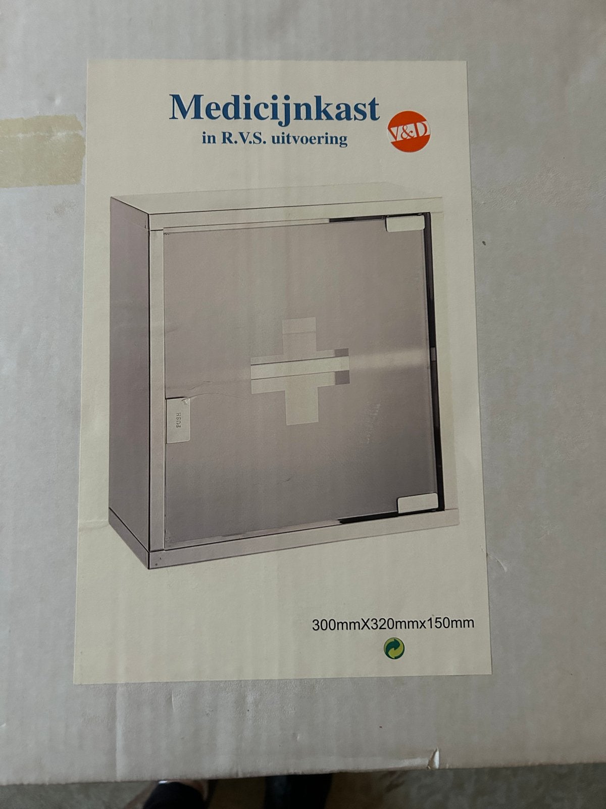 RVS Medicijnkastje - 300x320x150mm, Ophalen, Nieuw
