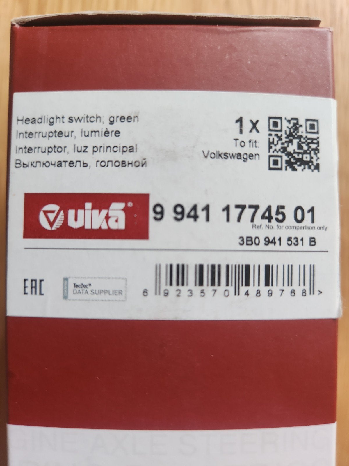 Koplamp schakelaar Skoda Fabia (Vika 99411774501), Auto-onderdelen, Verlichting, Ophalen of Verzenden, Nieuw, Skoda