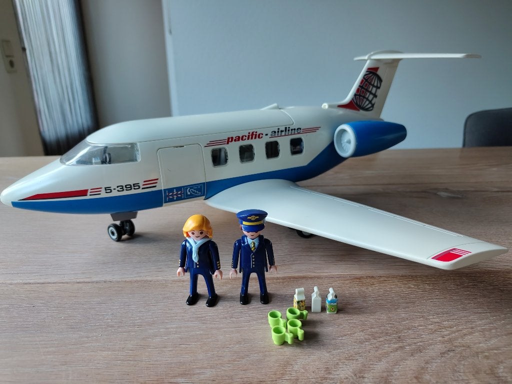 Playmobil Passagiers vliegtuig - 5395 COMPLEET, Gebruikt, Complete set, Voertuig, Ophalen of Verzenden